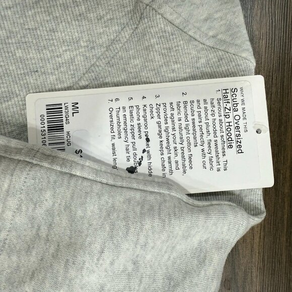 NWT Lululemon Hawaii Scuba Oversized Half Zip Hoodie Hawaii Exclusive M - Picture 5 of 5